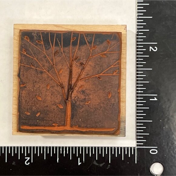 Hero Arts E1984 Tree III Rubber Stamp Fall Leaf Autumn - Picture 2 of 6